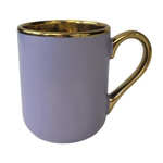 Coffee mug for sublimation with gold handle